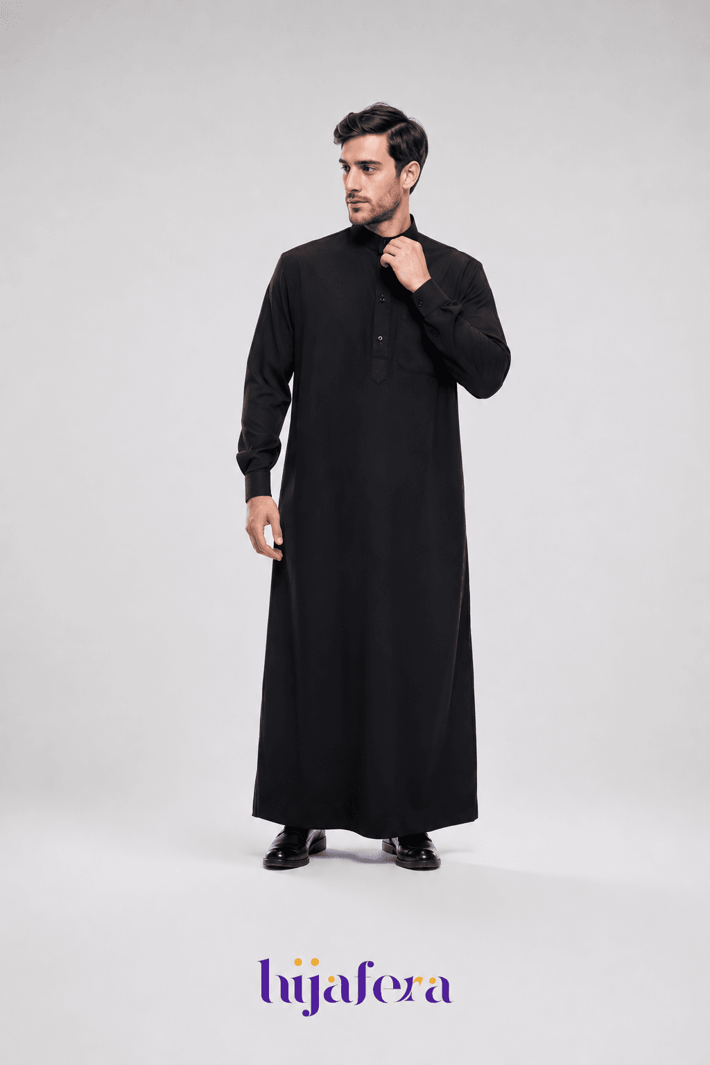 Hijafera Rayyan Thobe - Black Matte