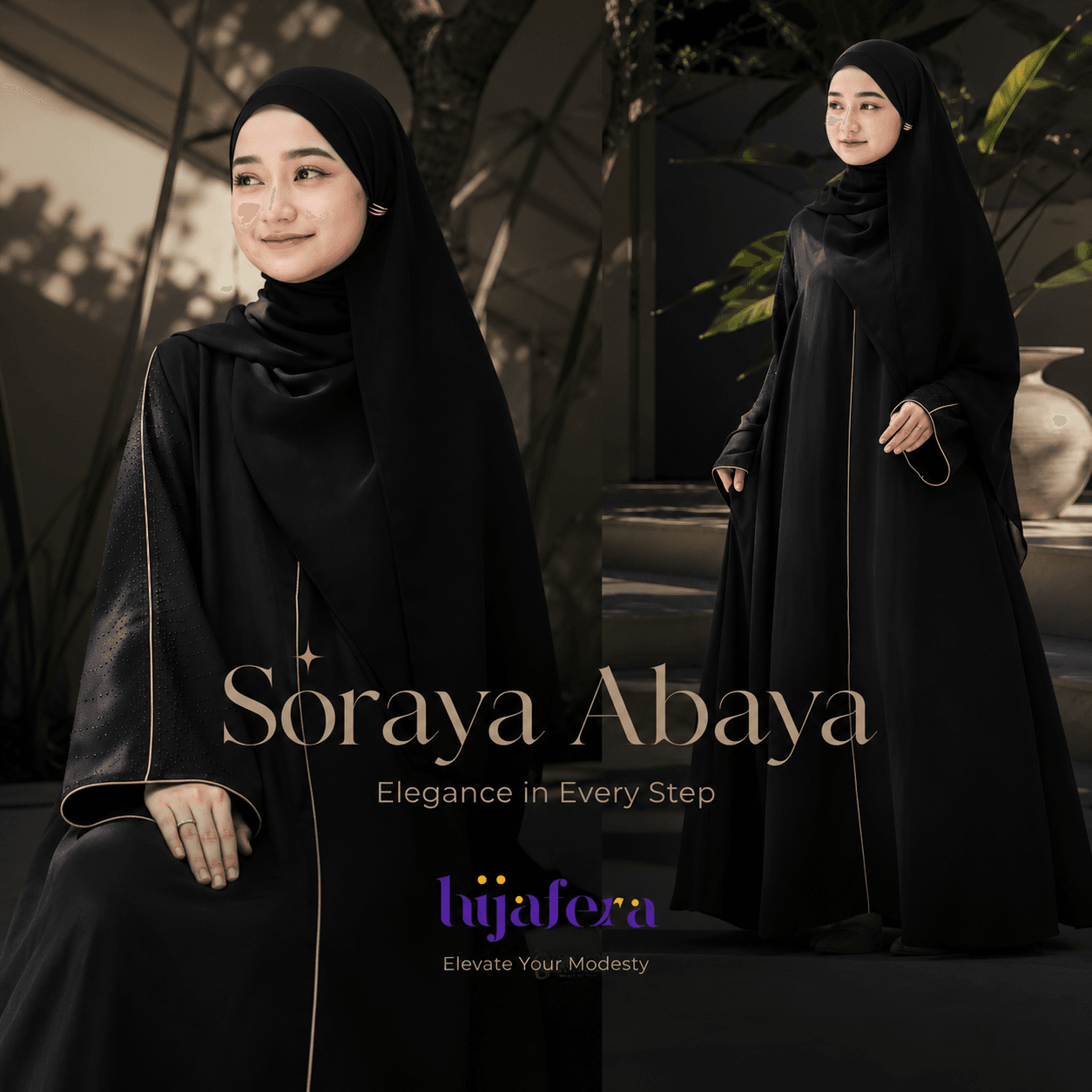 Zahra Soraya Abaya - Black Matte