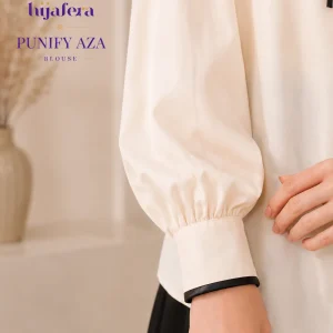 Punify Aza Blouse – Elegant Ruffle Neck Blouse with Ribbon Detail secondary image