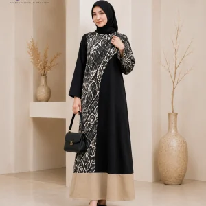 PUNIFY AZAHRA – Premium Modest Dress with Artistic Pattern secondary image