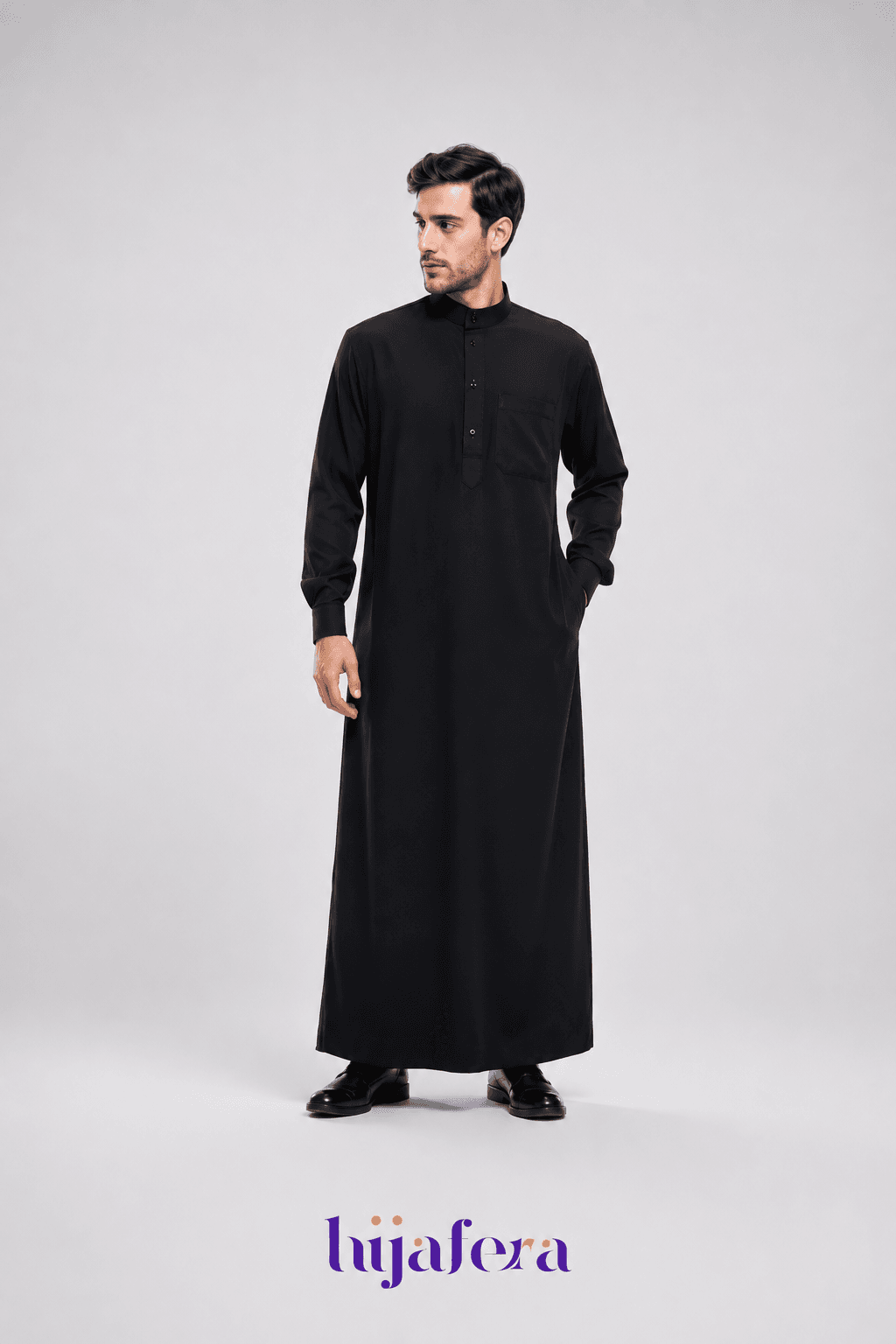 Hijafera Rayyan Thobe - Black Matte