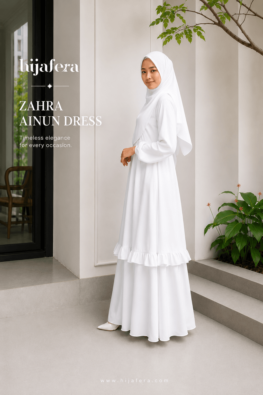 Zahra Ainun Dress - White