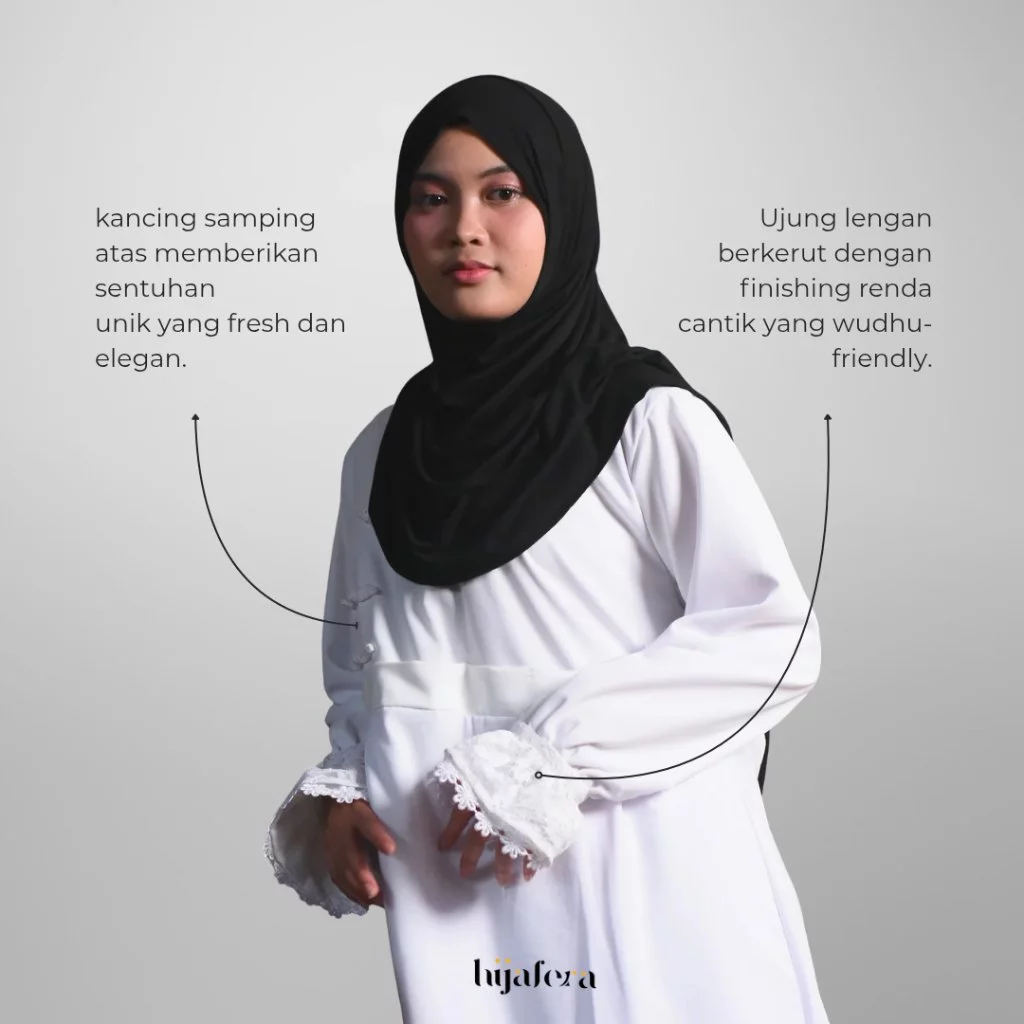 Hanami Slit Set – Elegant Oriental Modest One Set with Lace Cuffs | Hijafera