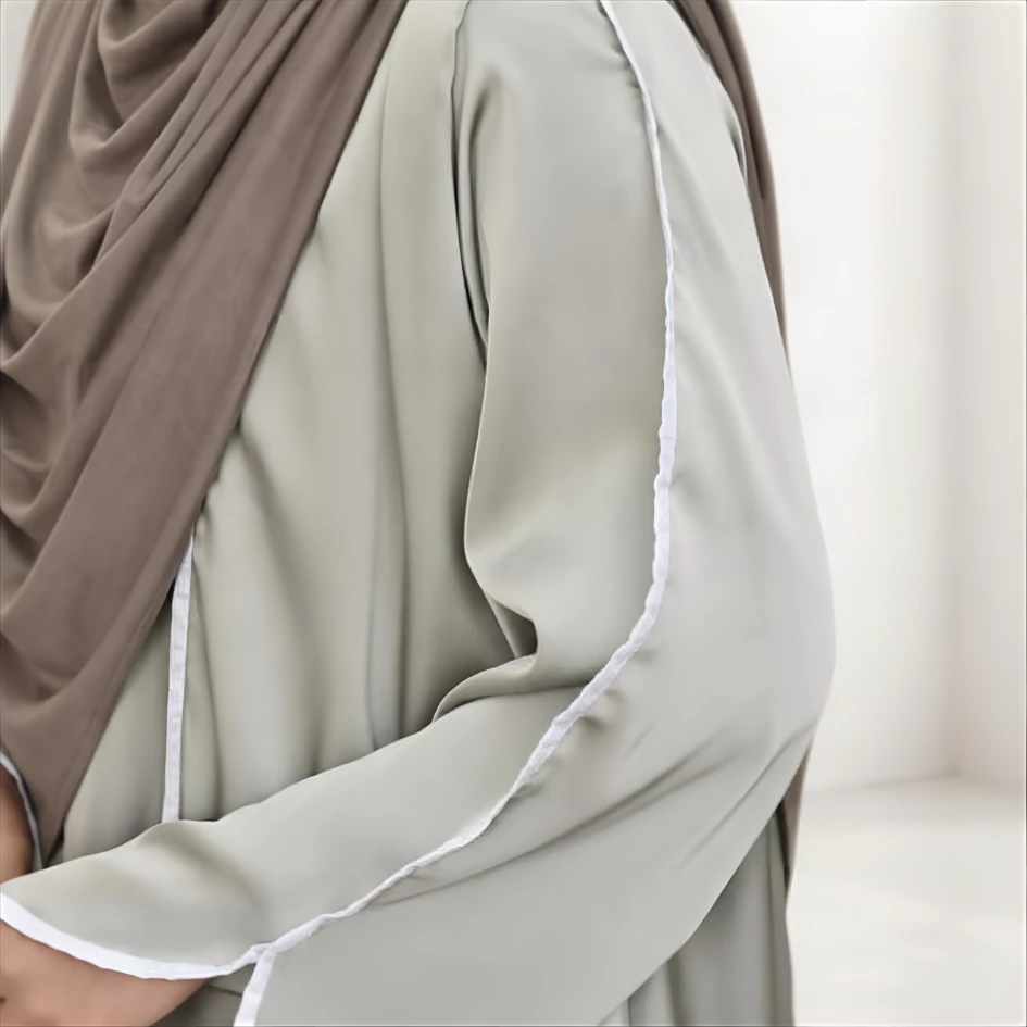 Abaya Satin Double Face Premium Ammara One Set Flowy Anti UV | Hijafera