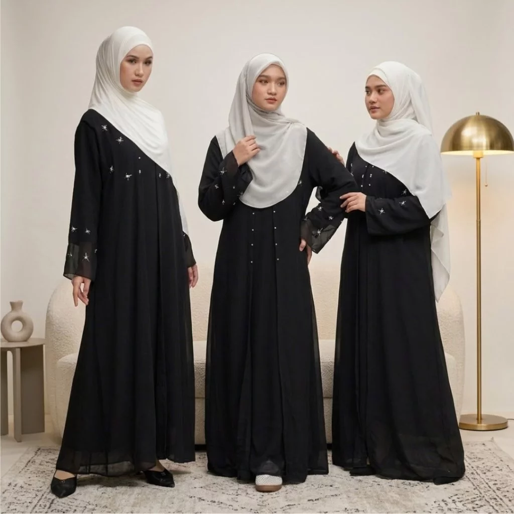 Zahra Luna Dress Abaya Payet | Hijafera