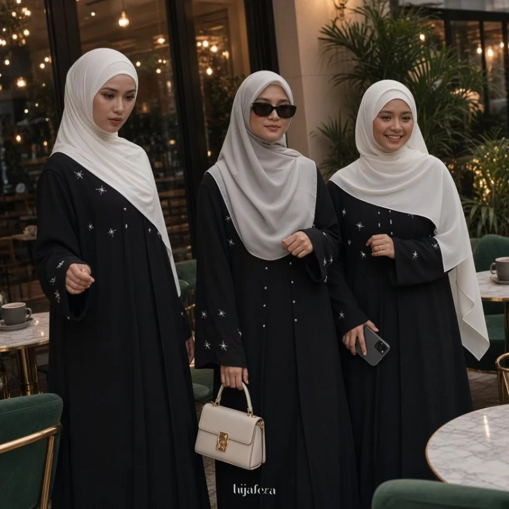 Zahra Luna Dress Abaya Payet | Hijafera