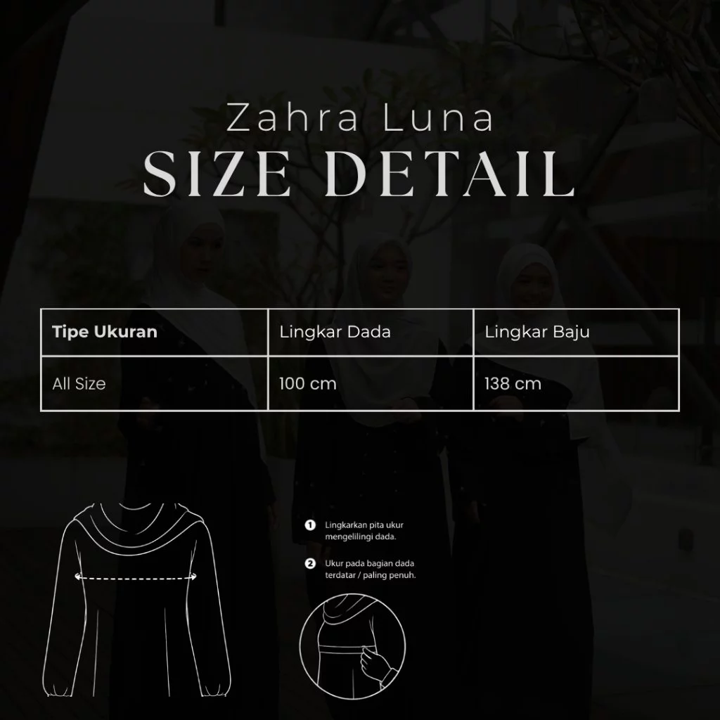 Zahra Luna Dress Abaya Payet | Hijafera