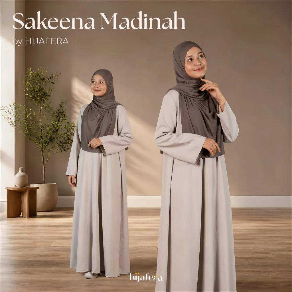 Sakeena Madinah Abaya – Basic Daily Loose Dress Katun Madinah | Hijafera